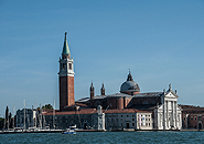 San Giorgio Maggiore - Kirche und angrenzende Bauten aus Nordnordwest.