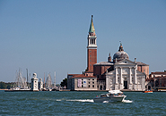 San Giorgio Maggiore - Kirche und Kampanile von Nordosten aus.