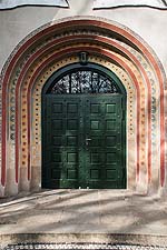 Erlöserkirche, Detail Haupteingang Südfassade.