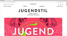 Website zur Ausstellung 'Jugendstil.Made in Munich'