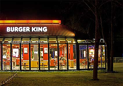 Das Burgerking-Restaurant in München-Zamdorf