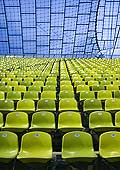Grne Schalensitze im Olympiastadion Mnchen