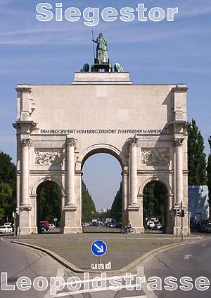 Siegestor und Leopoldstrasse