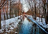 Kanal bei Dirnismaning im Winter