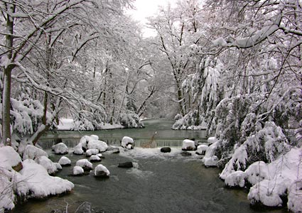 Der Eisbach - Blick nach S�den