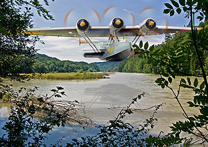 Eine Dornier Do 24 �ber der Isar