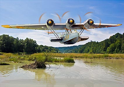 Eine Dornier Do 24 �ber der Isar