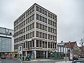 1955-1959: Kaufhaus Hertie mit Bürohochhaus, Nürnberg, Kornmarkt, heute: City-Point